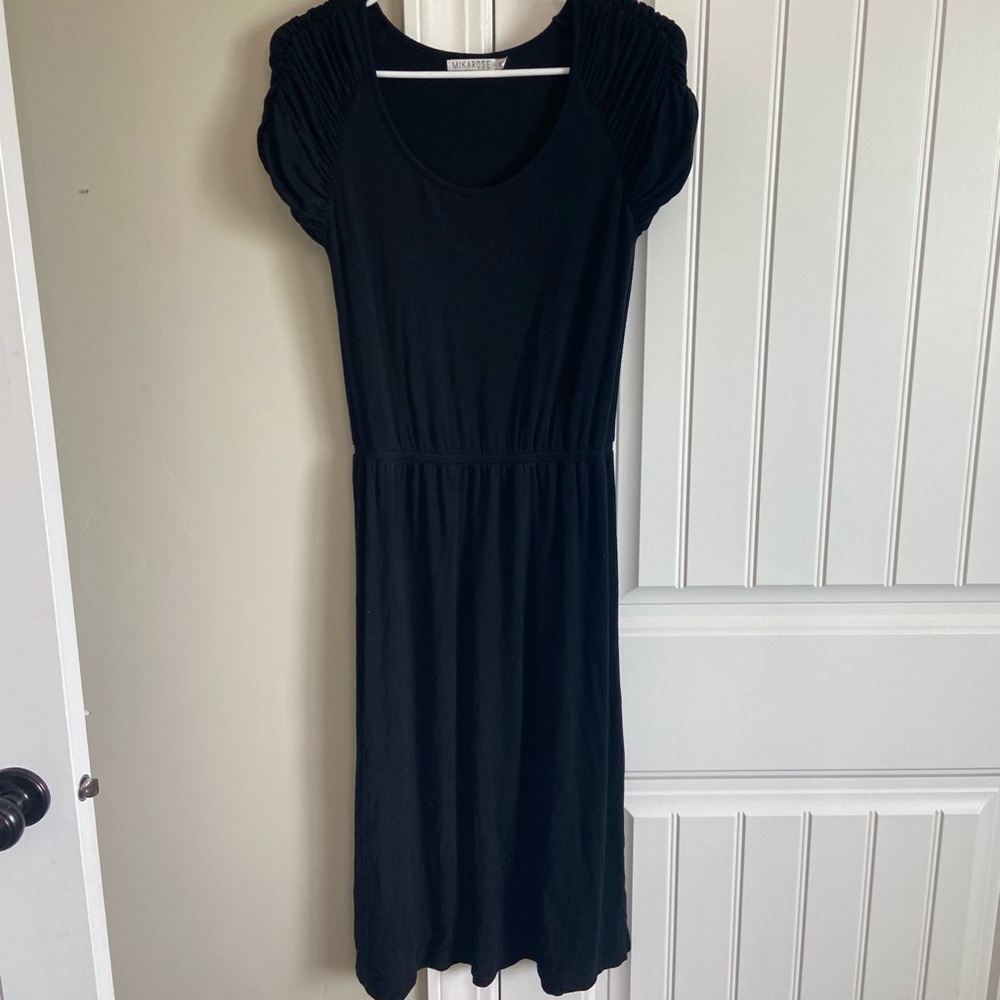 Black midi dress